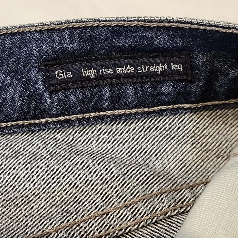 Citizens of humanity Gia ankle straight leg size 25 indigo blue pin tuck rigid - Picture 6 of 16